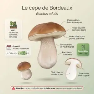 Tubes et pores : Cèpe de Bordeaux (Boletus edulis)