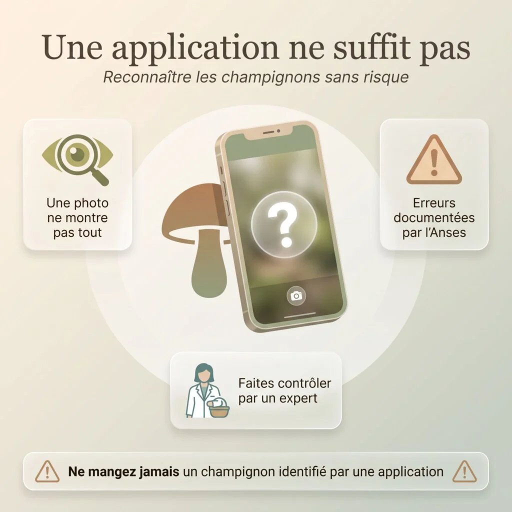 Une application ne suffit pas : une photo ne montre pas tout, erreurs documentées par l'Anses, faites contrôler par un expert