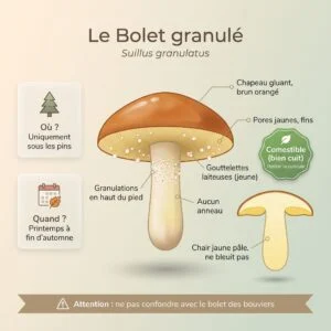 Bolet granulé (Suillus granulatus)