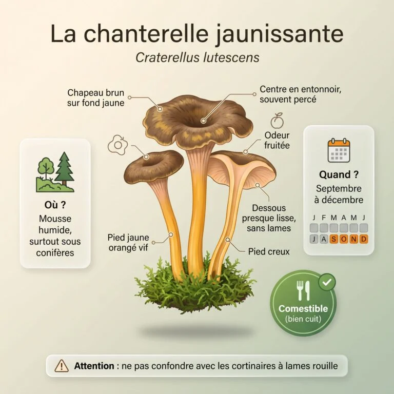 Chanterelle jaunissante